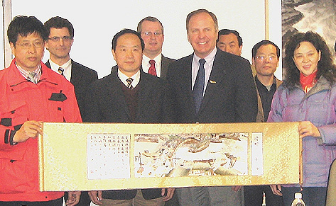 Chinese delegation with Anderson
